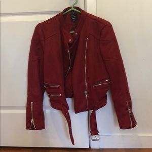 Zara trf Outerwear red suede jacket - Size M